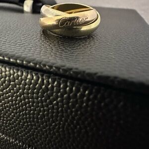 Cartier Tri Color Gold Trinity Ring Authentic